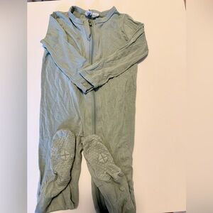 Kyte BABY Light Sage Green Footed One-Piece Zipper Pajama